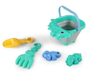 Rappa Dino Sandset / Klappeimer, Schaufel, Rechen, 2 Dino Formen