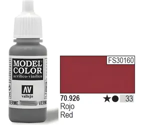 Vallejo Color Rot Matt 70926 / Modellbaufarbe / Matt / 17 ml