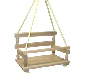 Rappa Holzschaukel UNI / Schaukel / mit Barriere / Tragfähigkeit 80 kg