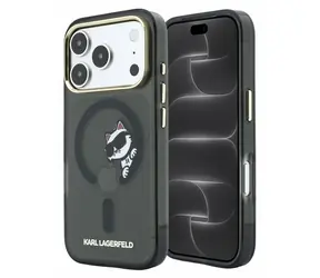 Karl Lagerfeld IML Choupette Peekaboo schwarz / Rückseite für iPhone 18 Pro Max / MagSafe