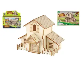TEDDIES 3D-Puzzlehaus aus Holz / Bausatz / 4 Varianten / Holz / ab 6 Jahren