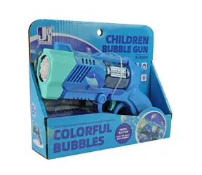 Rappa Seifenblasenpistole Dinosaurier blau / Seifenblasenbläser / Mit Lichteffekt / Ohne Batterien (4X AA)