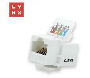Lynx Keystone UTP Cat5e weiß / Keystone-Modul / Selbstschneidendes IDC-Kabel / 90°