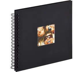 Walther Fun SA108B, schwarz, 26 x 25 cm / Album / 40 schwarze Seiten / Spiralbindung