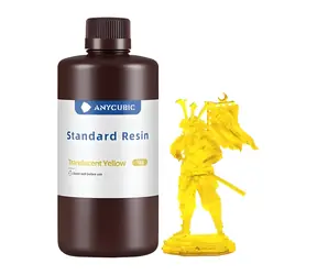 Anycubic Standard Resin, transparent gelb / Harz für 3D-Drucker / 405 nm / 1 kg / Härte 84-86 HD