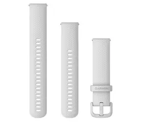 Garmin Silikonarmband mit Schnellverschluss, 20 mm, Weiß / Armband / Silikon / 20 mm / weiße Schnalle