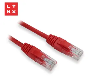 Lynx UTP-Patchkabel Cat5e rot / Patchkabel / 0,1 m / 10 Stück