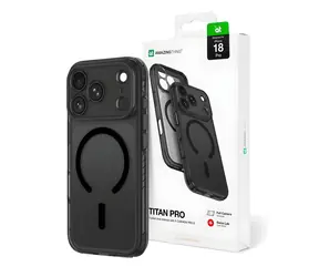 AmazingThing Titan Pro Objektivschutzhülle schwarz / Schutzhülle / Apple iPhone 18 Pro / MagSafe / Objektivschutz