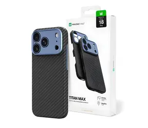 AmazingThing Titan Max Objektivschutzhülle blau / Hülle / Apple iPhone 18 Pro / MagSafe / Objektivschutz