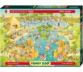 HEYE Puzzle Crazy Zoo: Nilausstellung / 1000 Teile / 70 x 50 cm