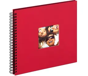 Walther Fun SA110R rot 30x30 / Album / 50 schwarze Seiten / Spiralbindung