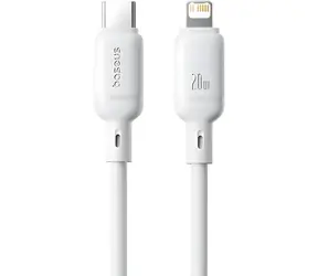 Baseus Silky Moon White / Schnellladekabel / USB-C/Lightning / 20 W / 2 m
