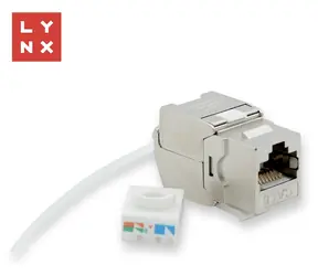 Lynx Keystone Cat6 STP Silber / Keystone-Modul / RJ-45 / Selbstschneidend / Geschirmt