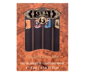 Cuba Set Miniatures Eau de Toilette 5 ml ~ Eau de Toilette Gold 5 ml + Eau de Toilette Blue 5 ml + Eau de Toilette Orange 5 ml