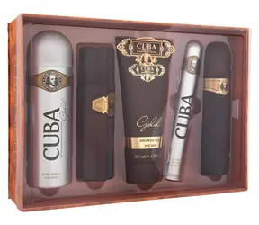 Cuba Gold Eau de Toilette 100 ml ~ Eau de Toilette 100 ml + Aftershave 100 ml + Duschgel 200 ml