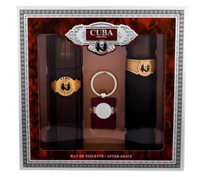 Cuba Gold Eau de Toilette 100 ml ~ Eau de Toilette 100 ml + Aftershave 100 ml + Schlüsselanhänger