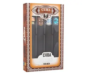 Cuba Latino Eau de Toilette 4x35 ml ~ Eau de Toilette Cactus 35 ml + Eau de Toilette Maya 35 ml + Eau de Toilette Carnaval 35 ml