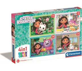 Clementoni Puzzle Gabinas Zauberhaus 4-in-1 (21524) / 12+16+20+24 Teile / ab 3 Jahren