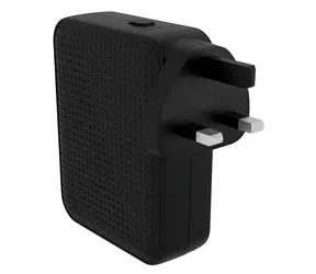 Targus HyperJuice 145W schwarz / Wandladegerät / GaN / 2x USB-C / 1x USB-A / Reiseadapter