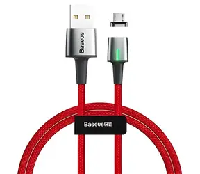 Baseus Zinkmagnetisches USB-A(M) - Micro-USB(M) Kabel rot / Magnetanschluss / 1,5 A / 2 m