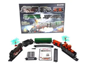 SPARKYS Dampflokomotive / Eisenbahnschienen / 68 Teile / Rauch, Licht und Sound / Batterien: 3x AA