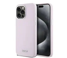DKNY Flüssigsilikon-Schutzhülle mit kleinem Logo , pink, für Apple iPhone 14 Pro Max / MagSafe