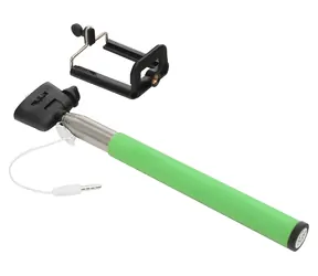 Omega Platinet grün / Selfie-Stick / Einbeinstativ / 3,5-mm-Klinkenstecker