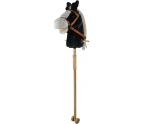 SPARKYS Pferd auf Stange, schwarz / Plüschtier / 95 cm / mit Sound / mit Rädern / ab 3 Jahren