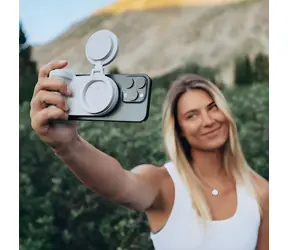 ShiftCam SnapTravel Kit Essential weiß / Mobiles Fotografie-Set / Griff / LED-Licht / Selfie-Stativ