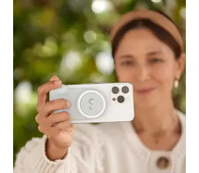 ShiftCam SnapGrip Essential weiß / Fotoaufsatz mit Auslöser / MagSafe / Bluetooth-Auslöser