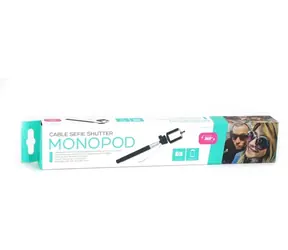 Omega Platinet schwarz / Selfie-Stick / Einbeinstativ / 3,5-mm-Klinkenanschluss