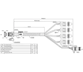 SuperMicro SlimSAS SFF-8654 4i Kabel - 4X SATA Reverse / SAS Kabel / intern / 0,35 m / 100 Ohm