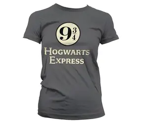 Harry Potter Hogwarts Express T-Shirt für Damen, Größe M / Damen / 100 % Baumwolle / Grau