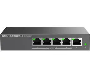 Grandstream GWN7700P / Switch / 5x GbE RJ45 / 4X PoE 802.3 AF/ at / Unmanaged / 60W