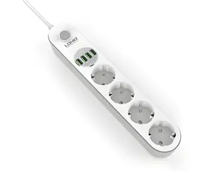 LDNIO SE4432 / Verlängerungskabel / 4 Steckdosen / 4X USB