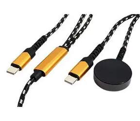 Roline USB-C - USB-C-Ladekabel mit Ladepad für Samsung Smartwatch / Ladeset / 60 W / 15 W / 1,2 m
