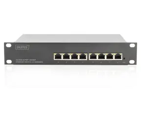 Digitus DN-80117 / Switch / 8x Gigabit RJ45 / L2+ Managed / 10" Rack
