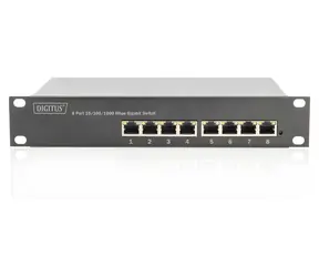 Digitus DN-95331 / Switch / 8-Port / Gigabit / PoE+ 80 W / L2+ Managed / 10"