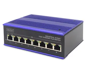 Digitus DN-650108 / Switch / Industrie / 8-Port / Fast Ethernet / PoE 30W / DIN-Schiene