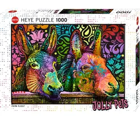HEYE Puzzle Jolly Pets: Eselliebe / 1000 Teile / 70 x 50 cm