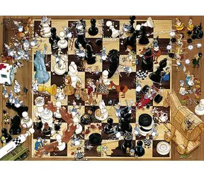 HEYE Puzzle Schwarz oder Weiß (Schach) / 1000 Teile / 68 x 48 cm
