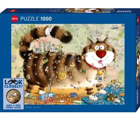 HEYE Puzzle „Auf einer Katze“ / 1000 Teile / 70 x 50 cm