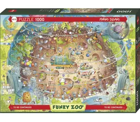 HEYE Puzzle Crazy Zoo: Weltraumpavillon / 1000 Teile / 70 x 50 cm