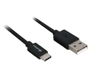 Sharkoon USB-A - USB-C Kabel, schwarz, USB 2.0, 0,5 m