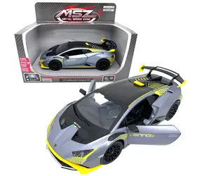 SPARKYS Metallmodell Lamborghini Huracán STO silbergrau / Maßstab 1:24 / Licht- und Soundeffekte