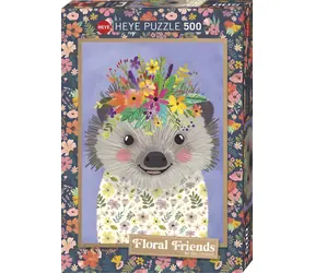 HEYE Puzzle Floral Friends: Fröhlicher Igel / 500 Teile / 35 x 50 cm