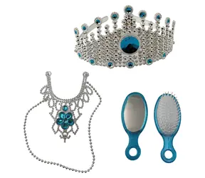 PLEJO Prinzessinnenschmuck - Krone, Halskette, Kamm und Spiegel
