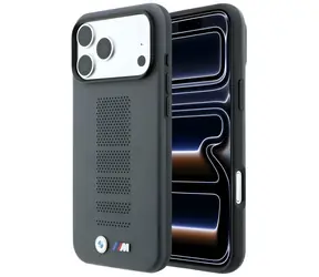BMW M Blau Perfo Metall Logo grau / Rückseite / MagSafe / iPhone 17/18 Pro Max