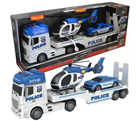 SPARKYS CITY SERVICE CAR Polizeitraktor / 1:12 / mit Hubschrauber und Auto / ab 3 Jahren