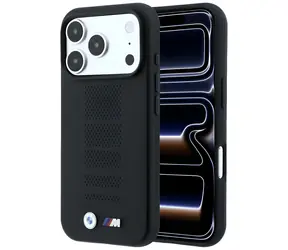 BMW M Blue Perfo Metal Logo schwarz / Rückseite / MagSafe / iPhone 17/18 Pro Max
